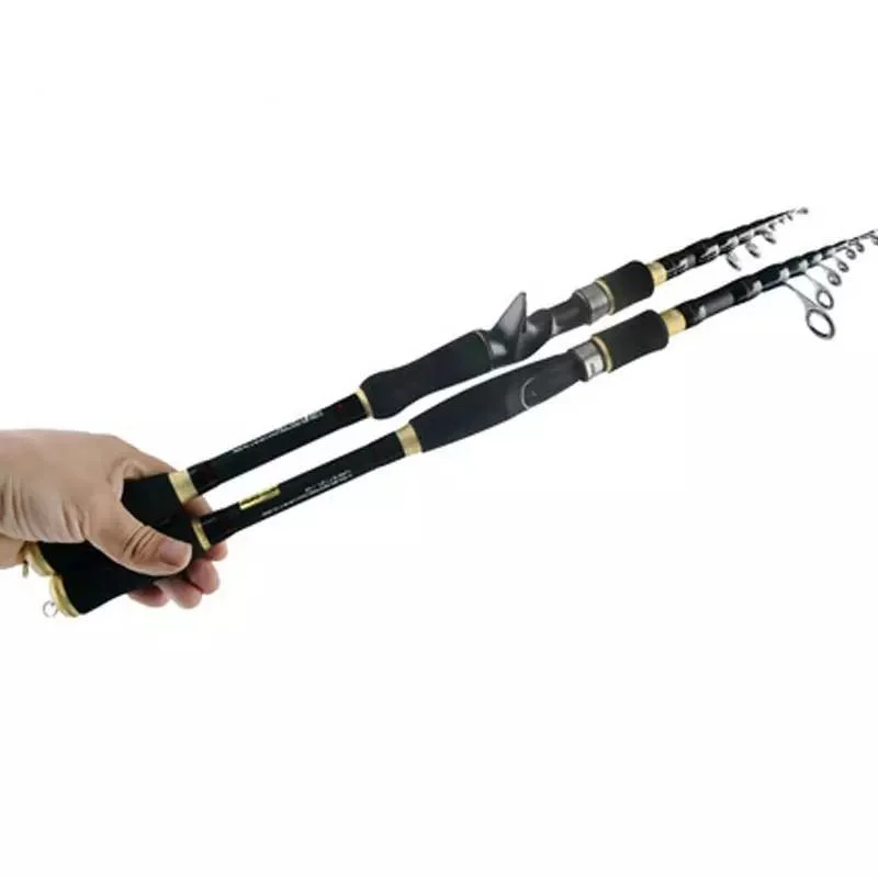 Black Carbon Retractable 1.8m-3.6m Portable Stub Rod